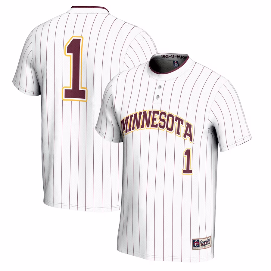 #1 Minnesota Golden Gophers GameDay Greats Unisex Lightweight Softball Jersey - White - Jersey