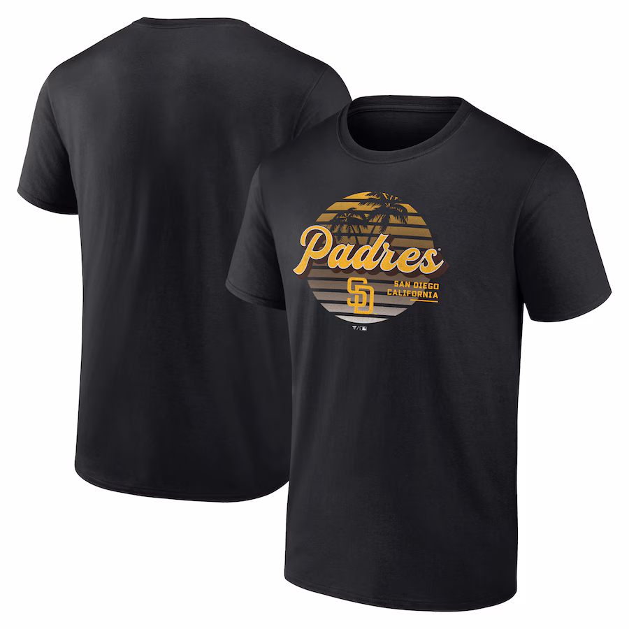 Men's San Diego Padres Black Palm Trees T-Shirt - Jersey