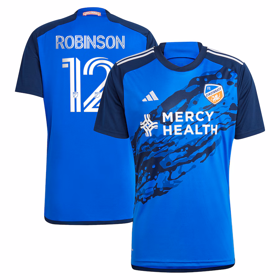 Men's FC Cincinnati Miles Robinson adidas Blue 2024 River Kit Replica Player Jersey - Jersey