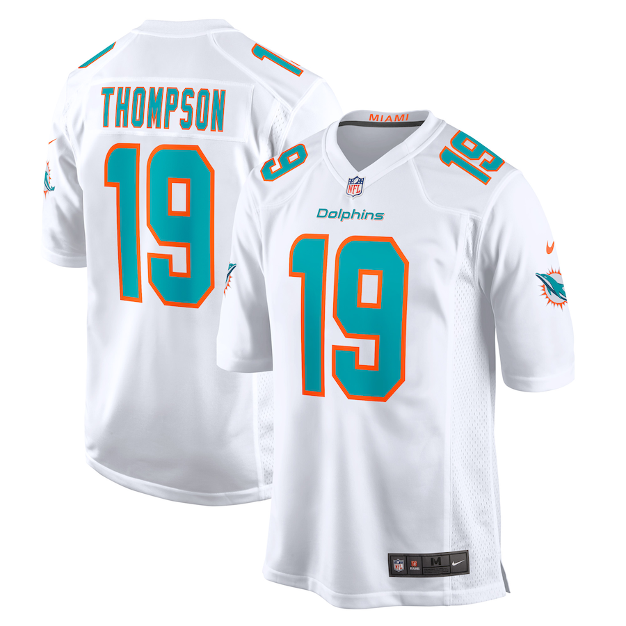 Men's Miami Dolphins Skylar Thompson Nike White Game Player Jersey - Jersey