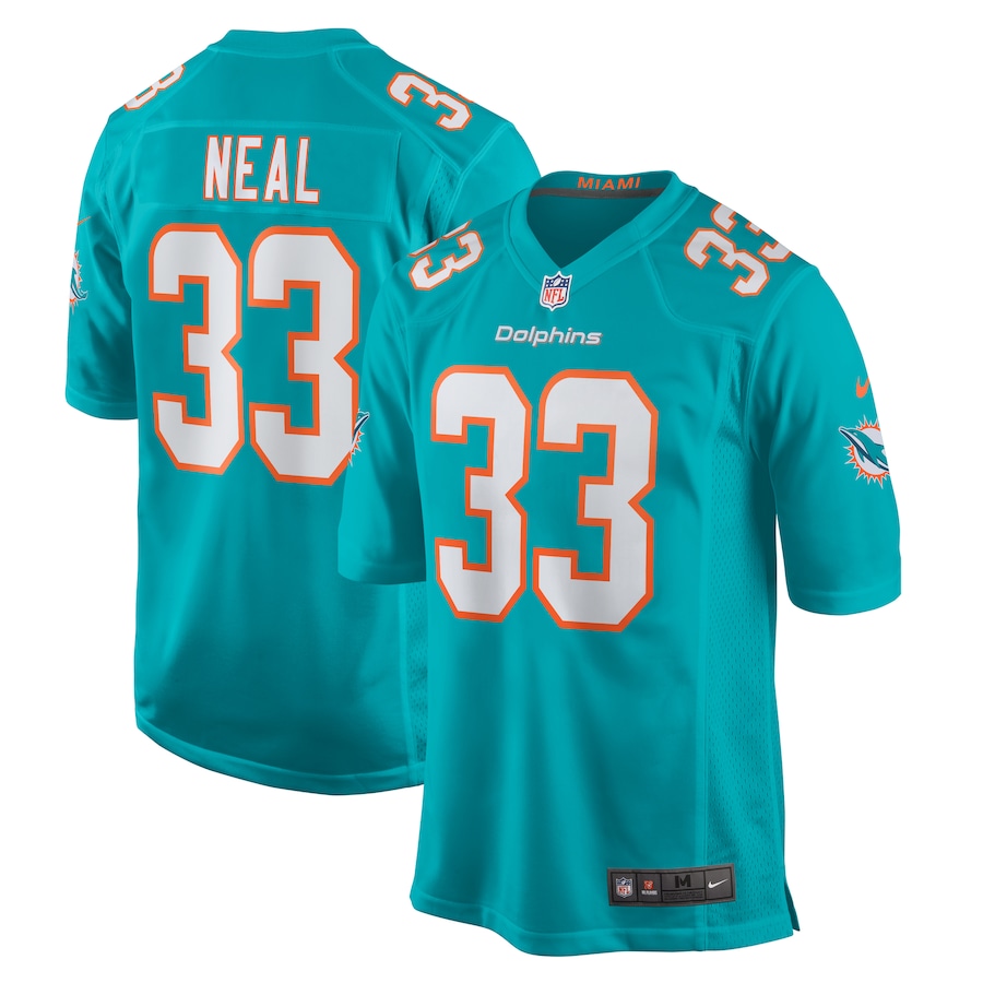 Men's Miami Dolphins Siran Neal Nike Aqua Game Jersey - Jersey