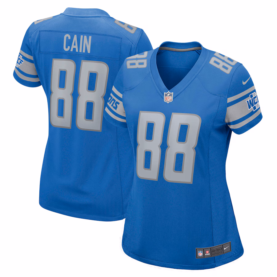 Women's Detroit Lions Jim Cain Nike Blue Retired Player Jersey - Jersey