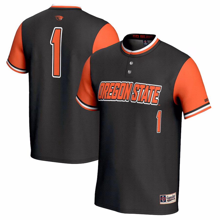 Unisex GameDay Greats #1 Black Oregon State Beavers Softball Fashion Jersey - Jersey