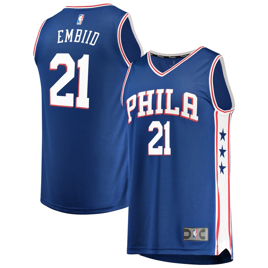 Men's Philadelphia 76ers Joel Embiid Fanatics Royal Fast Break Replica Team Color Player Jersey - Icon Edition - Jersey