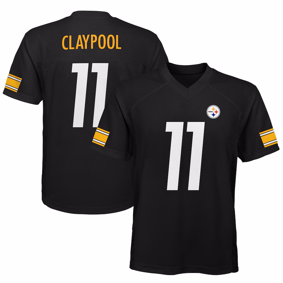 Youth Pittsburgh Steelers Chase Claypool Black Replica Player Jersey - Jersey