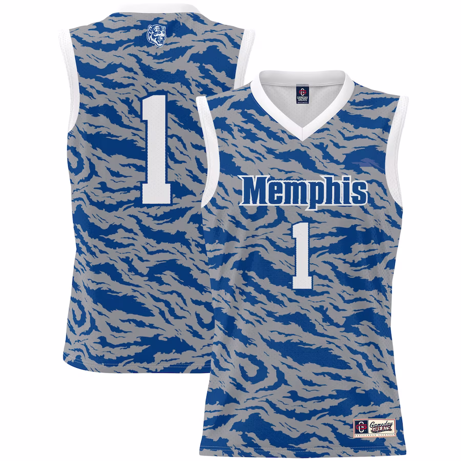 #1 Memphis Tigers GameDay Greats Unisex Lightweight Basketball Jersey - Royal - Jersey