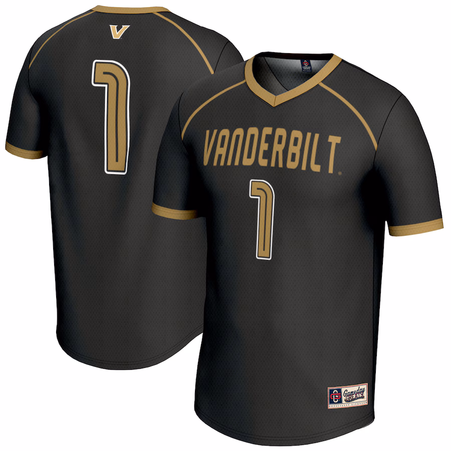 Youth GameDay Greats #1 Black Vanderbilt Commodores Lightweight Lacrosse Jersey - Jersey
