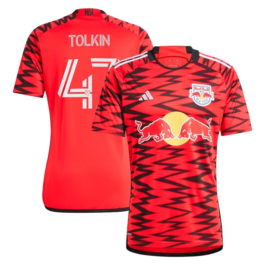 Men's New York Red Bulls John Tolkin adidas Red 2024 Legacy Replica Player Jersey - Jersey
