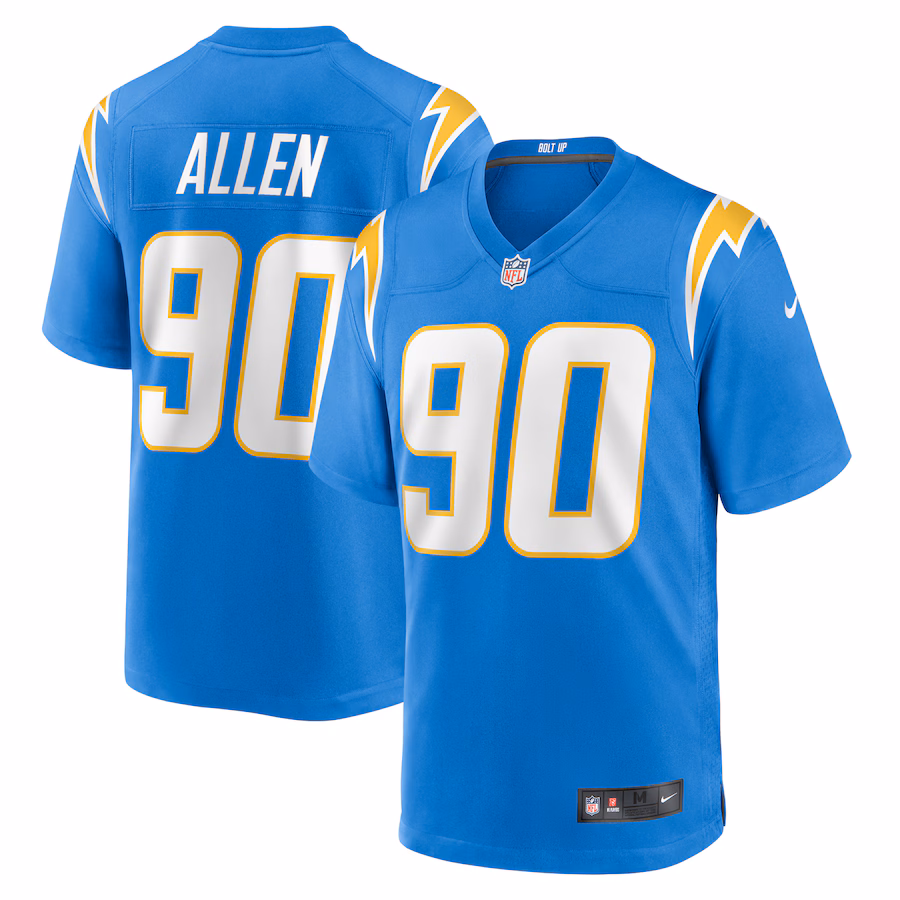 Men's Los Angeles Chargers Brevin Allen Nike  Powder Blue Team Game Jersey - Jersey