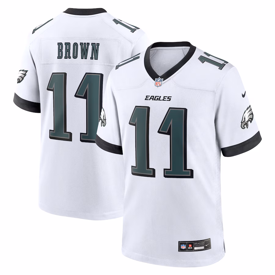 Men's Philadelphia Eagles A.J. Brown Nike White White Game Jersey - Jersey