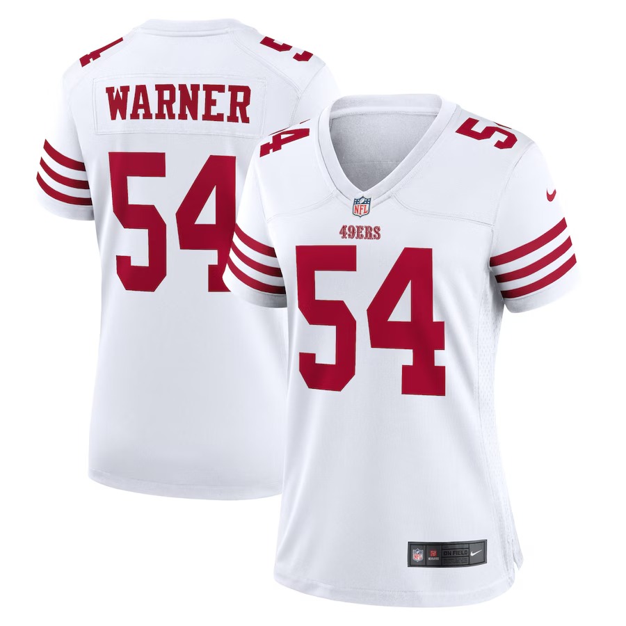 Women's San Francisco 49ers Fred Warner Nike White Player Jersey - Jersey