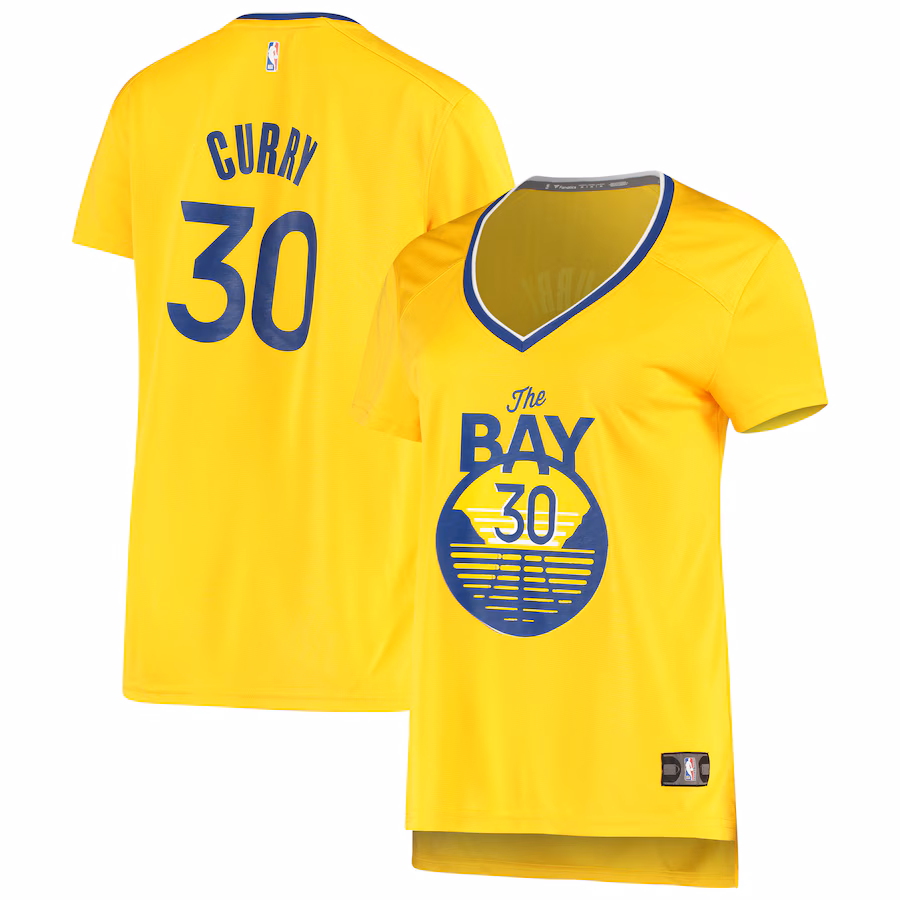 Women's Golden State Warriors Stephen Curry Fanatics Gold Fast Break Replica Player Jersey - Jersey