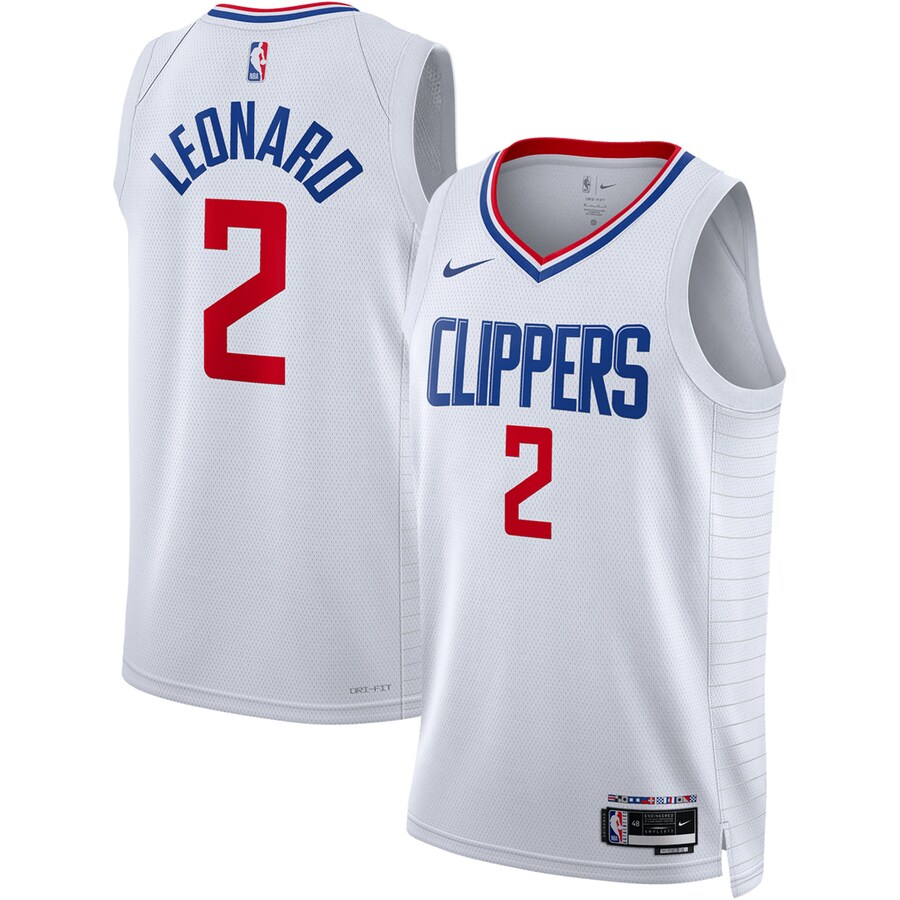 Unisex LA Clippers Kawhi Leonard Nike White Swingman Jersey - Association Edition - Jersey