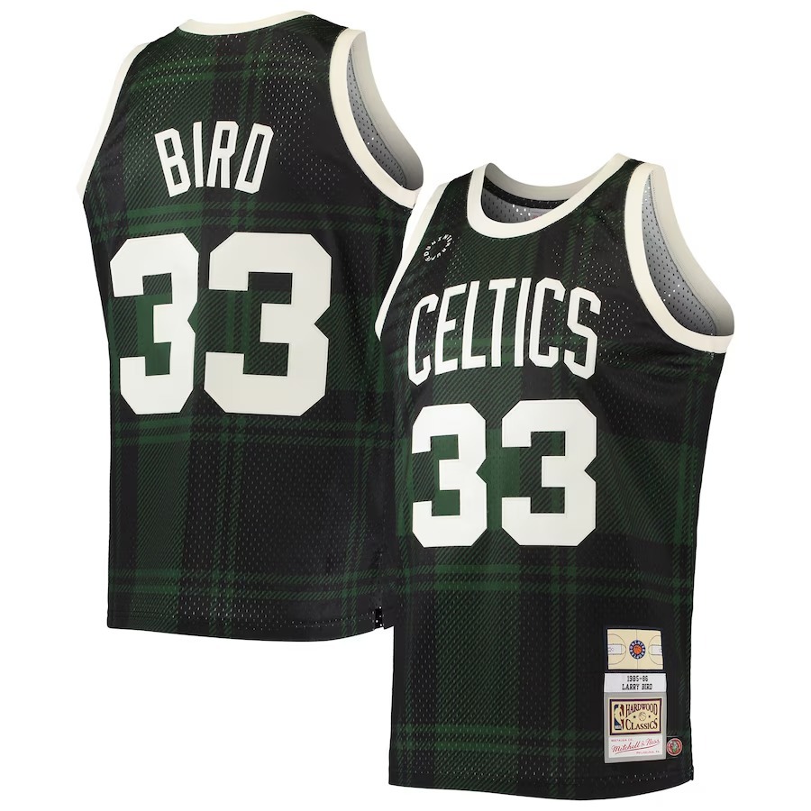 Men's Boston Celtics Larry Bird Mitchell & Ness Black 1985/86 Hardwood Classics Uninterrupted Swingman Jersey - Jersey