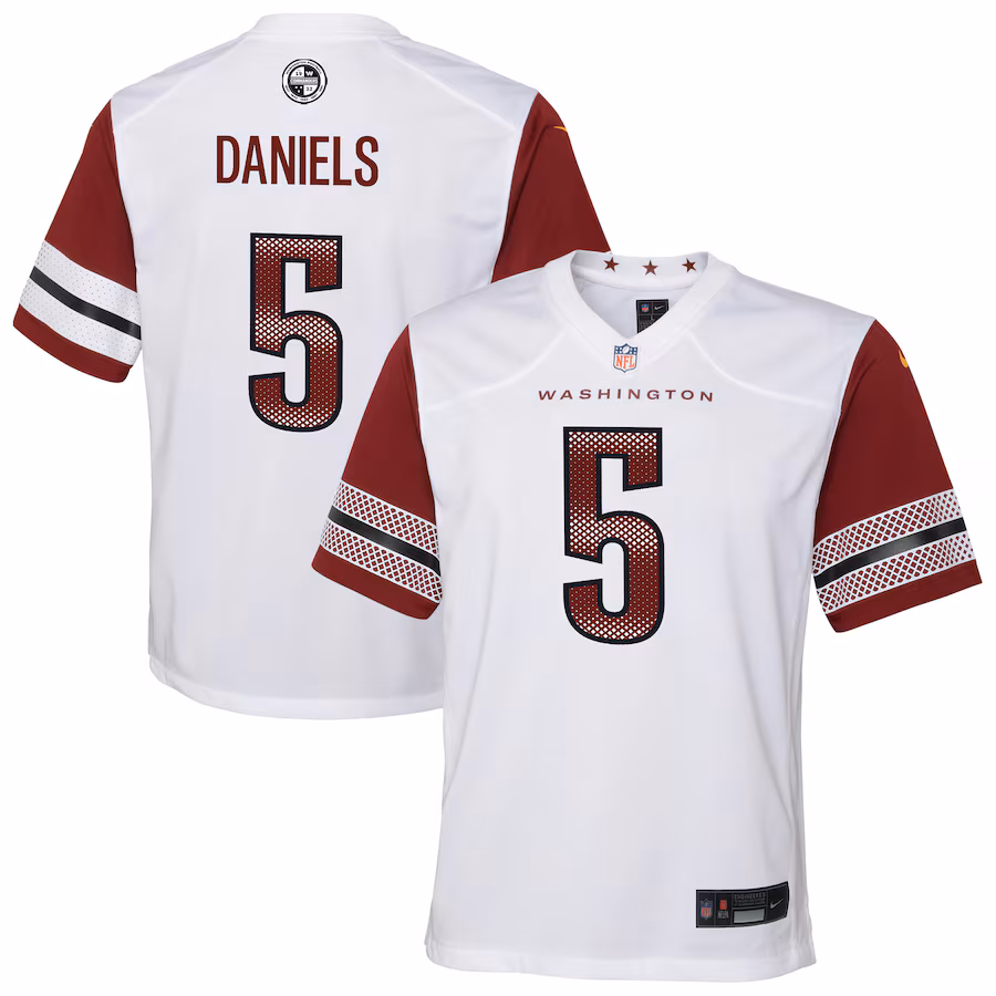 Youth Washington Commanders Jayden Daniels Nike White Game Jersey - Jersey