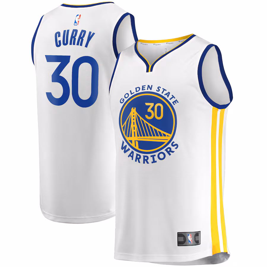 Youth Golden State Warriors Stephen Curry Fanatics White 2022/23 Fast Break Replica Player Jersey - Association Edition - Jersey