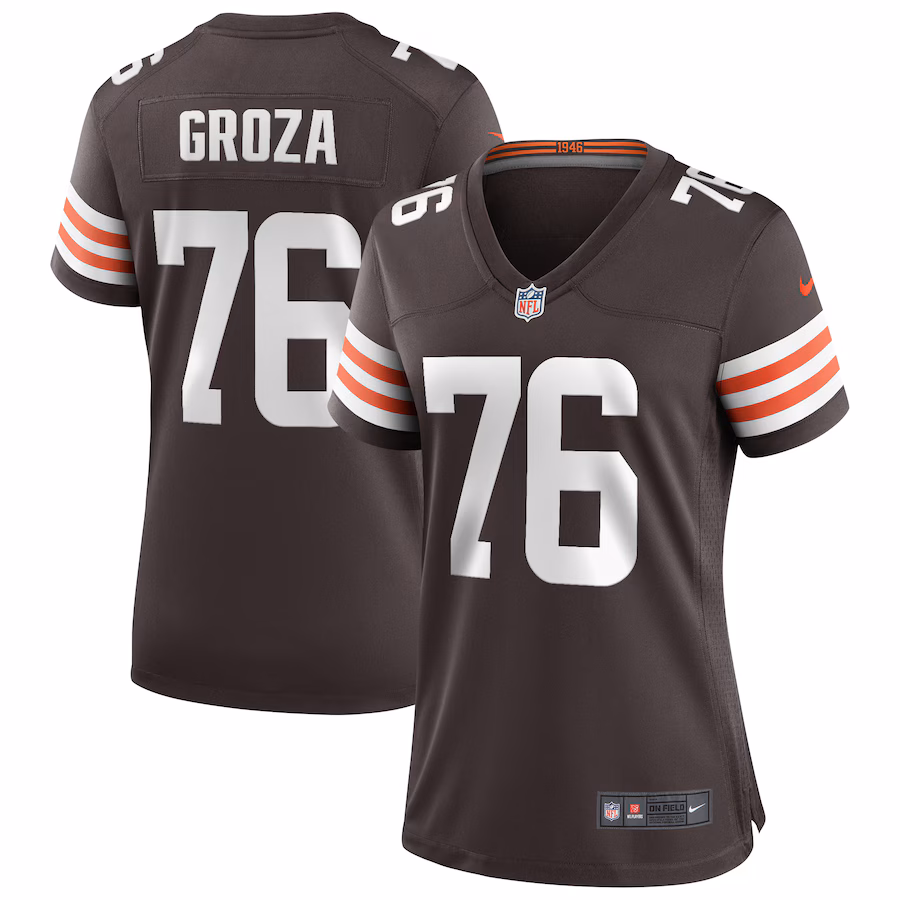 Women's Cleveland Browns Lou Groza Nike Brown Game Retired Player Jersey - Jersey