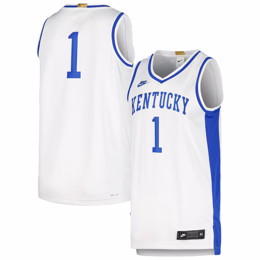 #1 Kentucky Wildcats Nike Limited Retro Jersey - White - Jersey