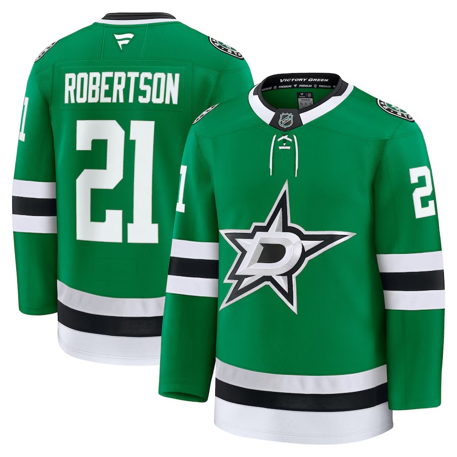 Men's Dallas Stars Jason Robertson Fanatics Kelly Green Home Premium Jersey - Jersey