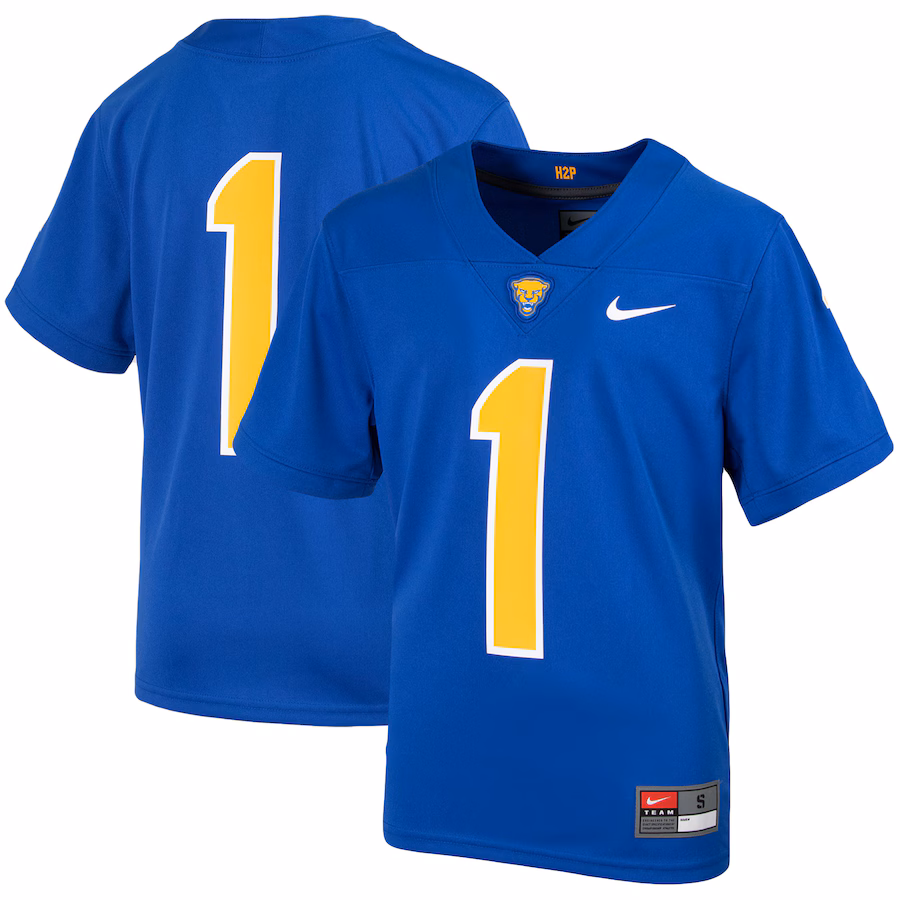 Youth Nike #1 Royal Pitt Panthers Untouchable Football Jersey - Jersey