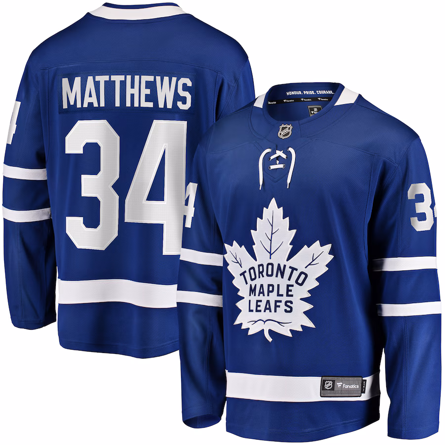 Men's Toronto Maple Leafs Auston Matthews Fanatics Blue Home Breakaway Jersey - Jersey