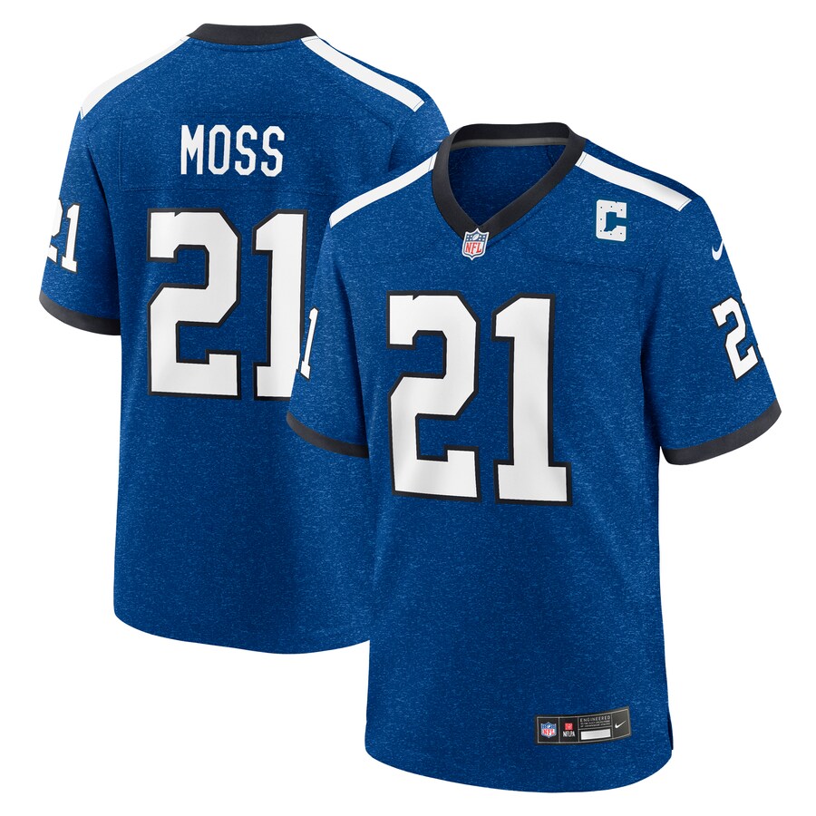 Men's Indianapolis Colts Zack Moss Nike Royal Indiana Nights Alternate Game Jersey - Jersey