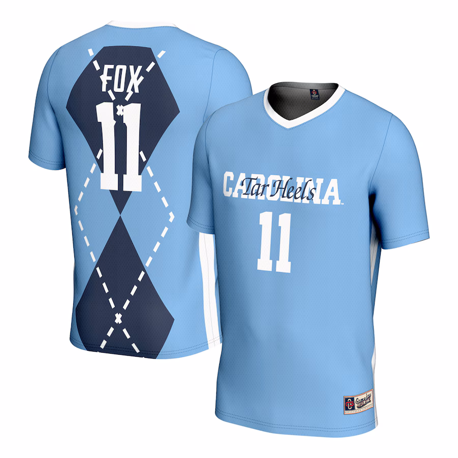 Unisex GameDay Greats Emily Fox Carolina Blue North Carolina Tar Heels Women's Soccer Fashion Jersey - Jersey