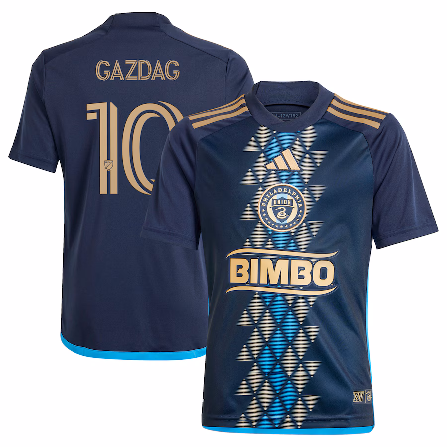 Youth Philadelphia Union Daniel Gazdag adidas Navy 2024 The XV Kit Replica Player Jersey - Jersey