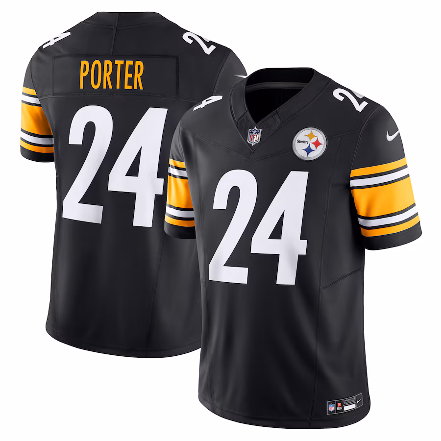 Men's Pittsburgh Steelers Joey Porter Jr. Nike Black Vapor F.U.S.E. Limited Jersey - Jersey