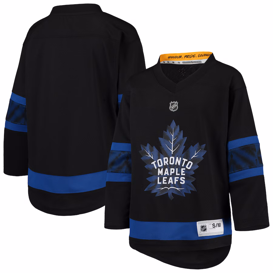Youth Toronto Maple Leafs Black Alternate Replica Team Jersey - Jersey