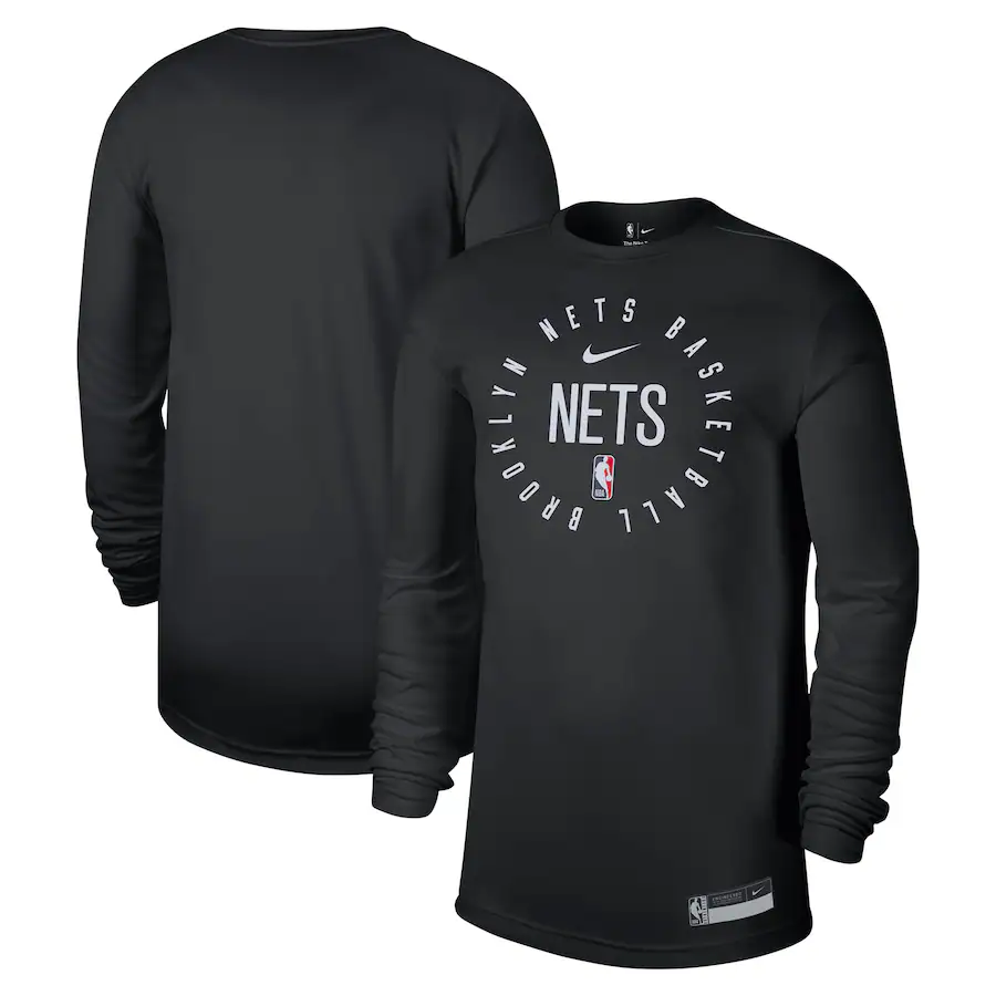 Men's Brooklyn Nets Nike Black 2024/25 Legend On-Court Practice Long Sleeve T-Shirt - Jersey