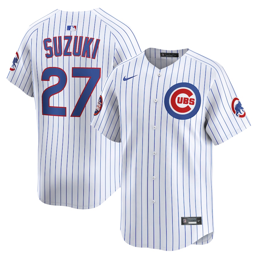 Men's Chicago Cubs Seiya Suzuki Nike White 2025 MLB World Tour: Tokyo Series Home Limited Player Jersey - Jersey