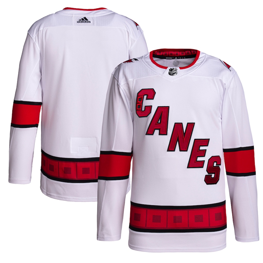 Men's Carolina Hurricanes adidas White Away Primegreen Authentic Jersey - Jersey