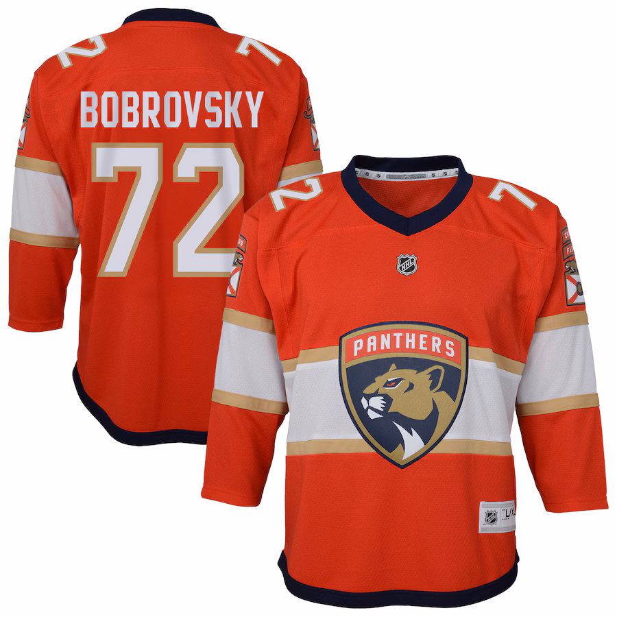 Youth Florida Panthers Sergei Bobrovsky Red Alternate Replica Player Jersey - Jersey