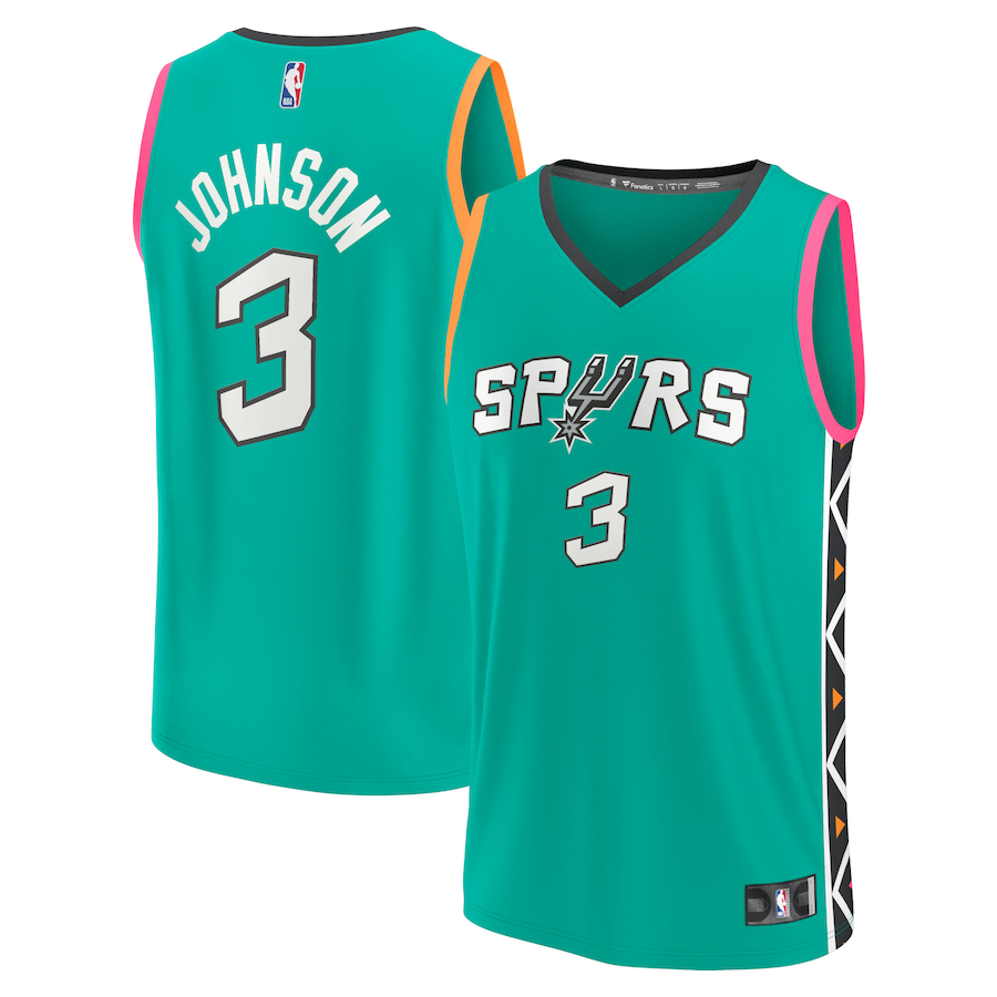 Men's San Antonio Spurs Keldon Johnson Fanatics Green Fastbreak Jersey - City Edition - Jersey