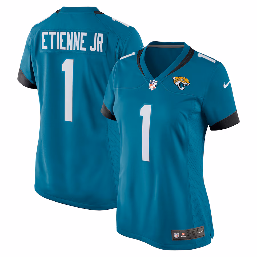 Women's Jacksonville Jaguars Travis Etienne Nike Teal Game Jersey - Jersey