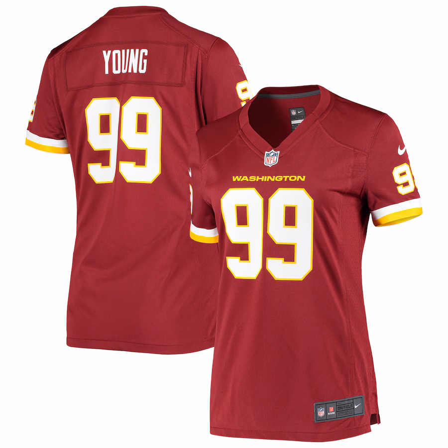 Women's Washington Football Team Chase Young Nike Burgundy Player Game Jersey - Jersey