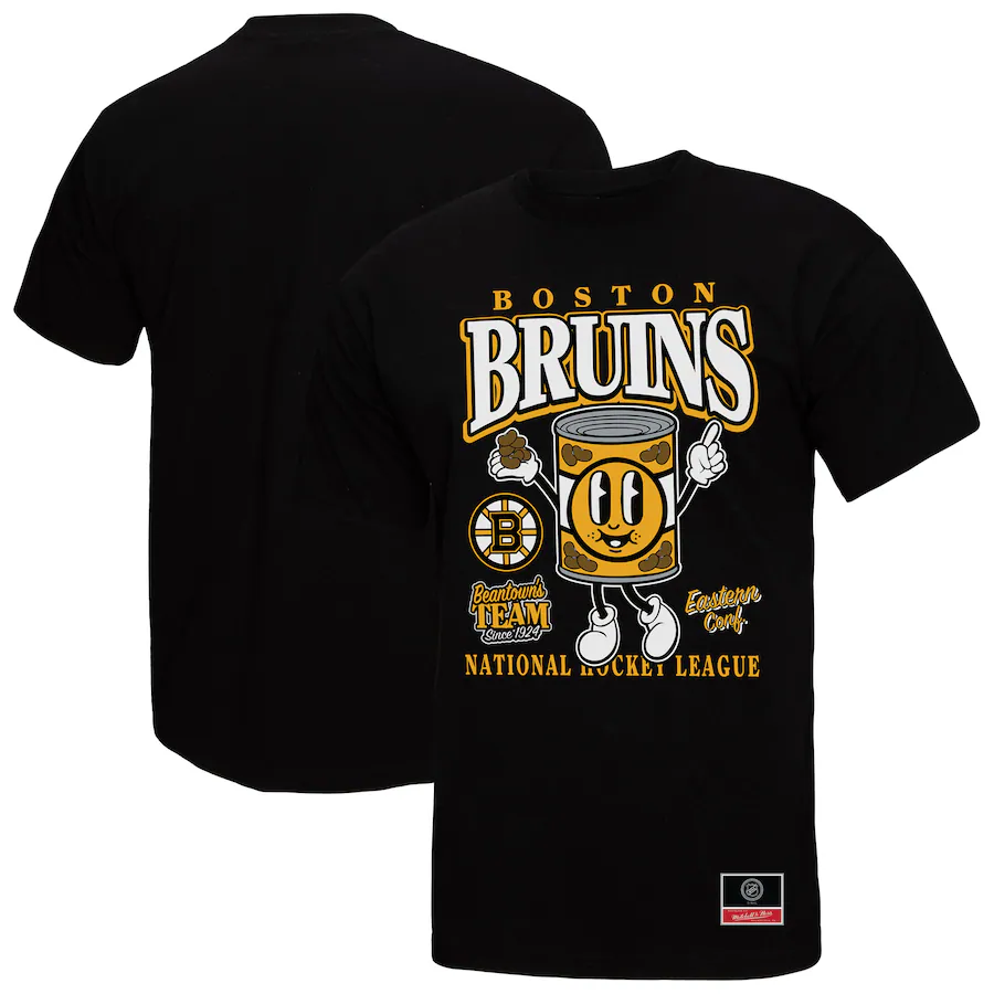 Men's Boston Bruins Mitchell & Ness Black Local Food T-Shirt - Jersey