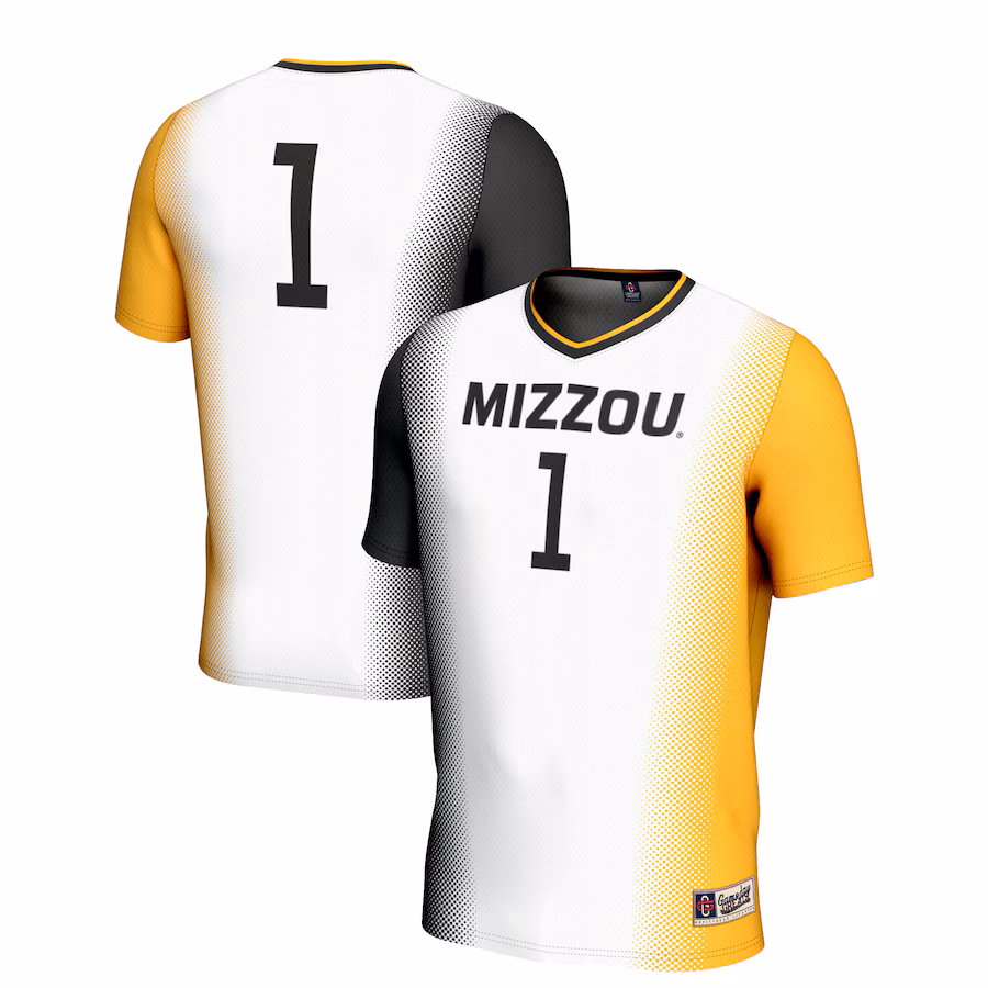 Unisex GameDay Greats #1 White Missouri Tigers  Lightweight Women's Soccer Jersey - Jersey