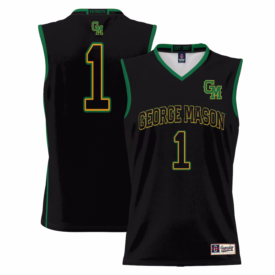 #1  George Mason Patriots GameDay Greats  Lightweight Basketball Jersey - Black - Jersey