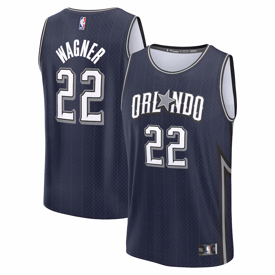 Youth Orlando Magic Franz Wagner Fanatics Navy Fast Break Jersey - City Edition - Jersey