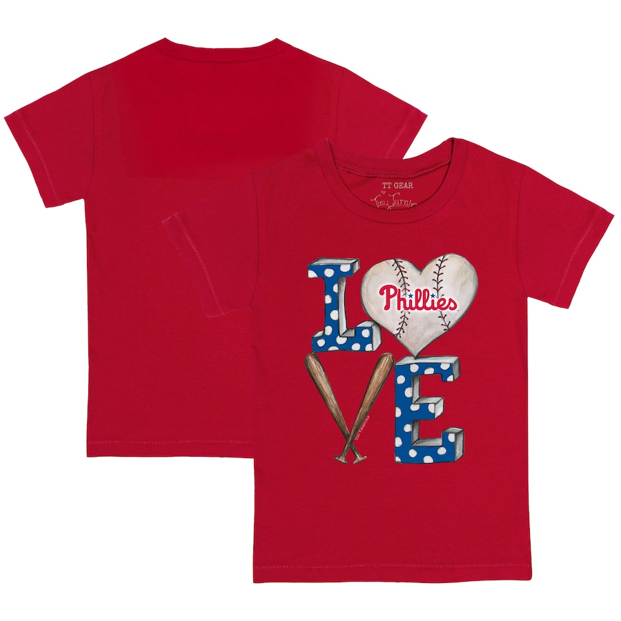 Youth Philadelphia Phillies Tiny Turnip Red Baseball Love T-Shirt - Jersey