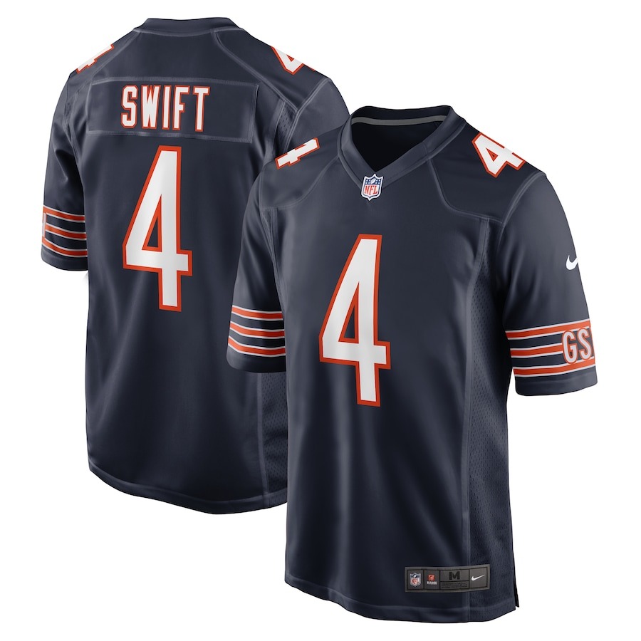 Men's Chicago Bears D'Andre Swift Nike  Navy  Game Jersey - Jersey