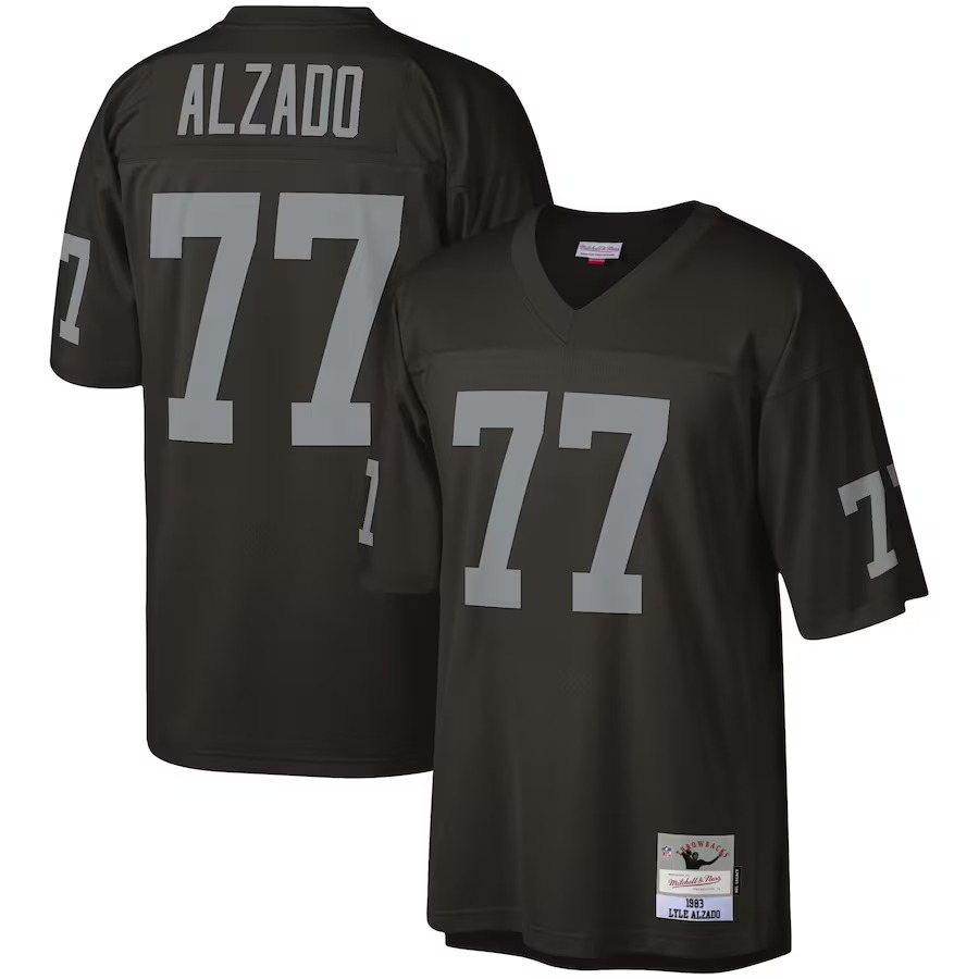 Men's Las Vegas Raiders Lyle Alzado Mitchell & Ness Black Legacy Replica Jersey - Jersey