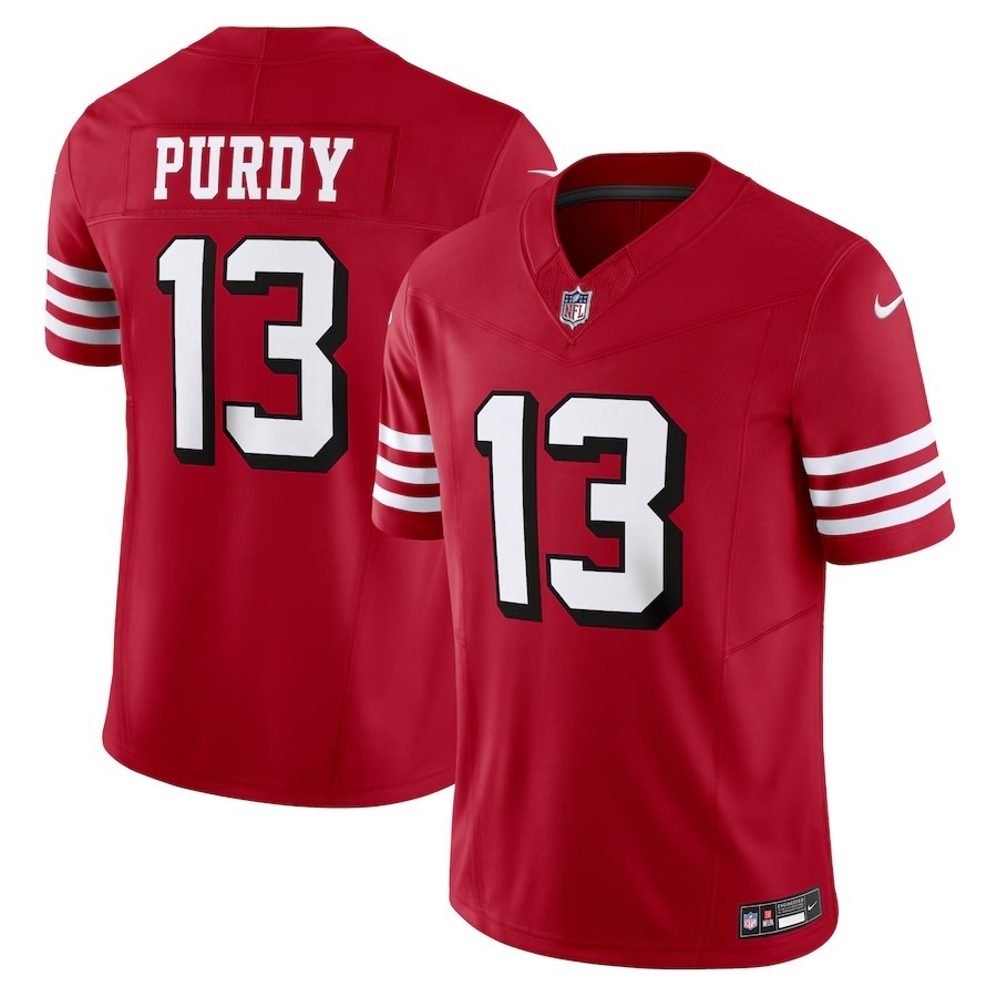 Men's San Francisco 49ers Brock Purdy Nike Scarlet Vapor F.U.S.E. Limited Jersey - Jersey