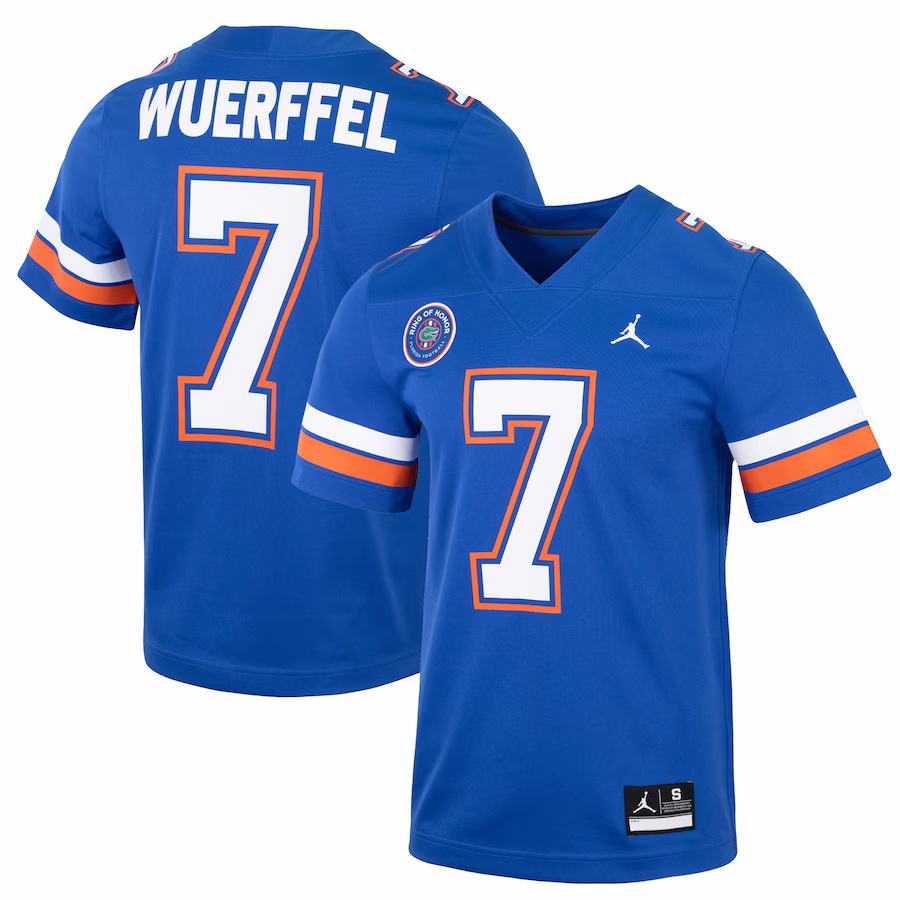Danny Wuerffel Florida Gators Jordan Brand Ring of Honor Replica Jersey - Royal - Jersey