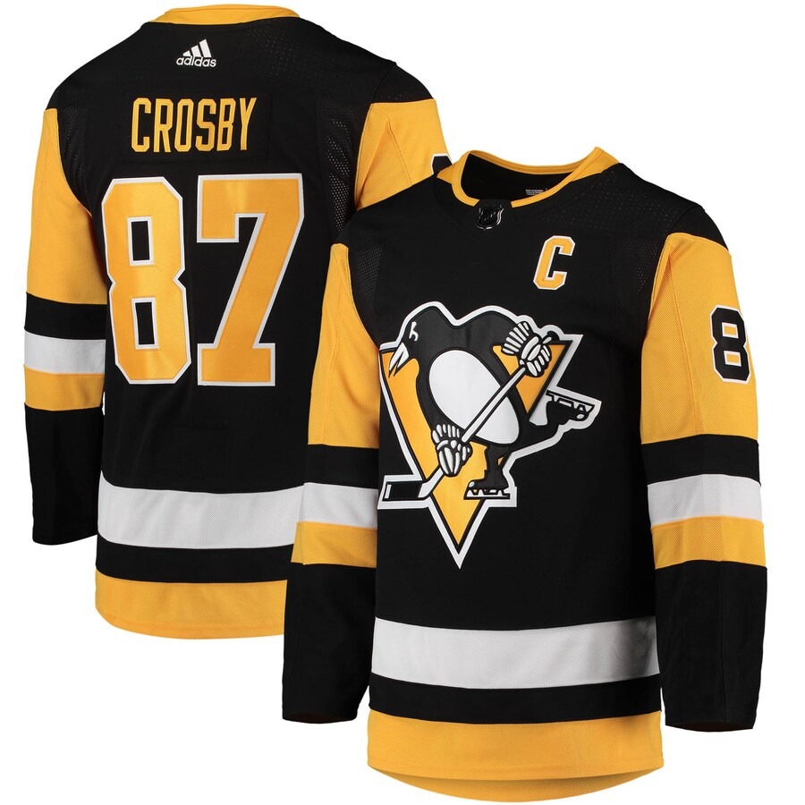 Men's Pittsburgh Penguins Sidney Crosby adidas Black Home Primegreen Authentic Pro Player Jersey - Jersey