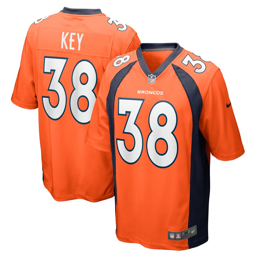 Men's Denver Broncos Devon Key Nike  Orange Team Game Jersey - Jersey