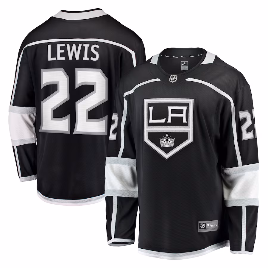 Men's Los Angeles Kings Trevor Lewis Fanatics Black Home Breakaway Jersey - Jersey