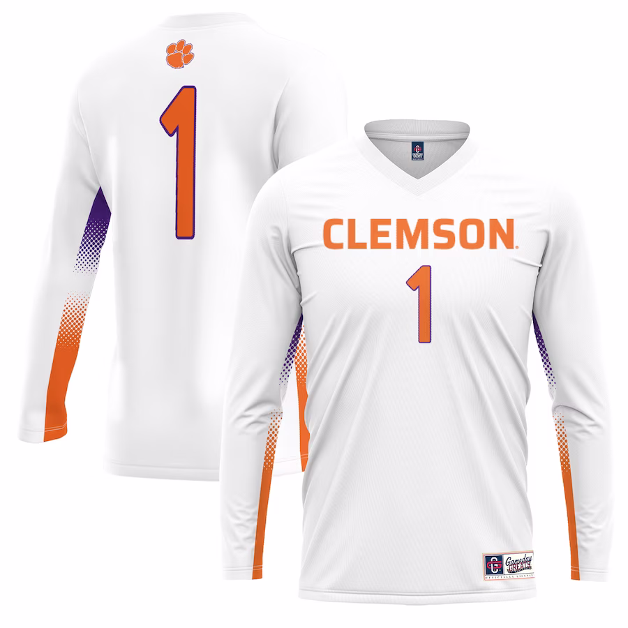 #1 Clemson Tigers GameDay Greats Unisex Lightweight Volleyball Jersey - White - Jersey